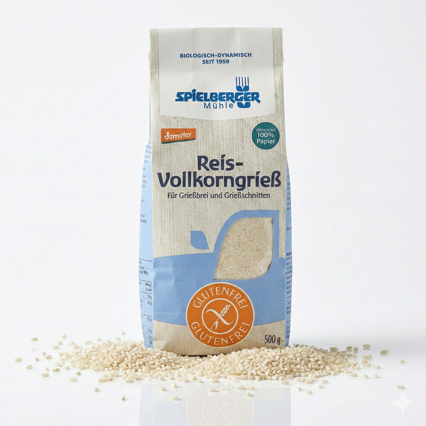 Spielberger Bio Glutenfreier Reis-Vollkorngrieß 500 g