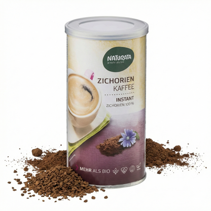Naturata Zichorienkaffee Instant, 110 g, Frühstücksgetränk in Dose, Kaffeeersatz aus Zichorienwurzel, cremiger Kaffeeersatz