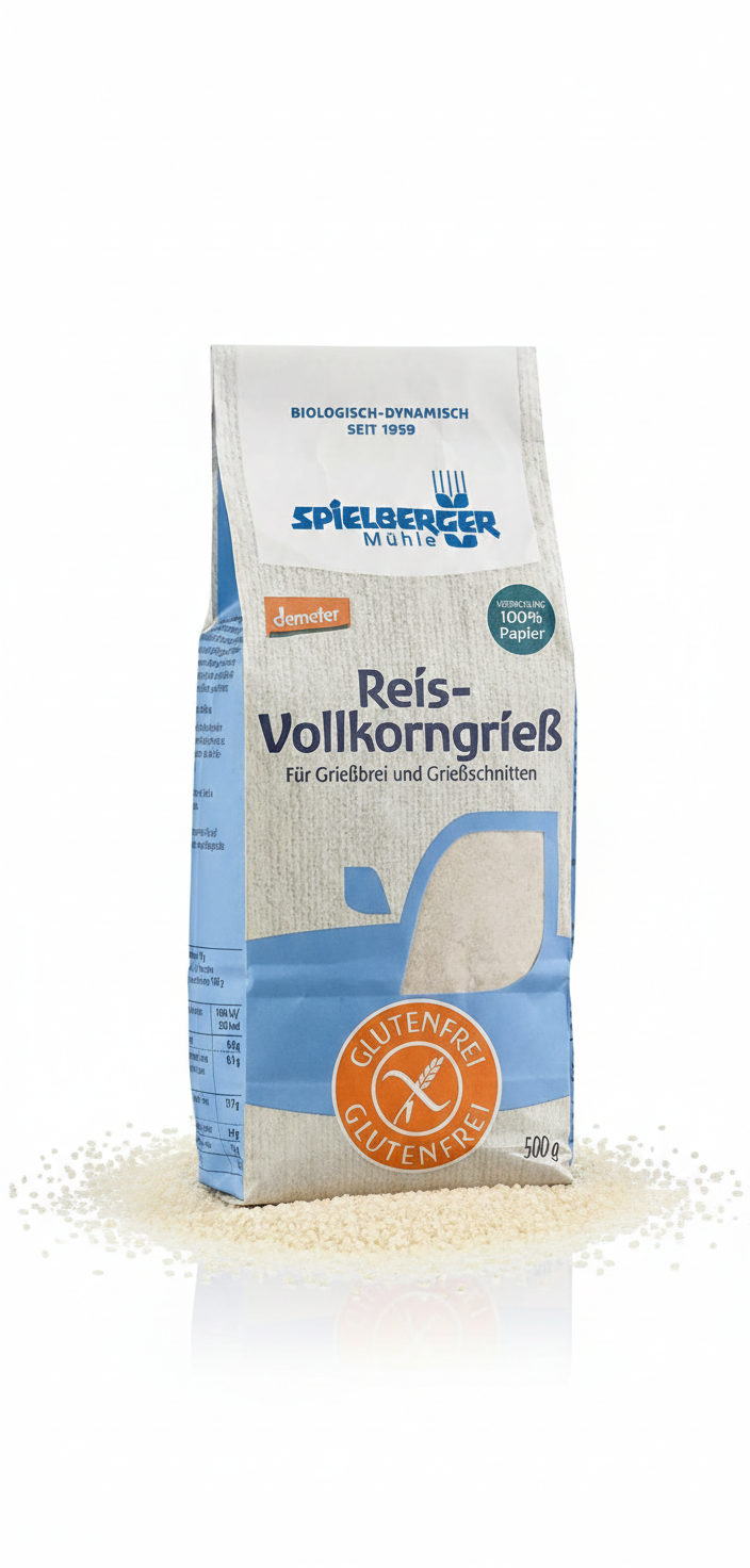 Spielberger Bio Glutenfreier Reis-Vollkorngrieß 500 g - fit and life shop