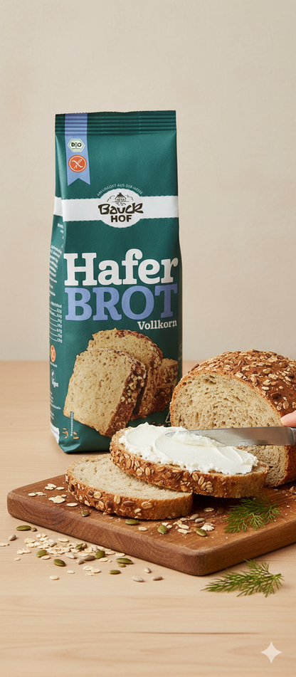 Bauckhof Bio Haferbrot Brotbackmischung, glutenfrei, 500 g - fit and life shop