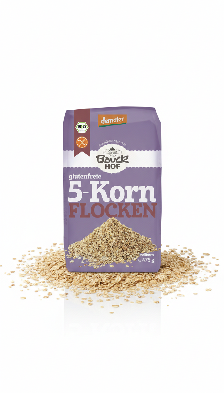 Bauck Bio 5-Korn Flocken, 475 g - fit and life shop