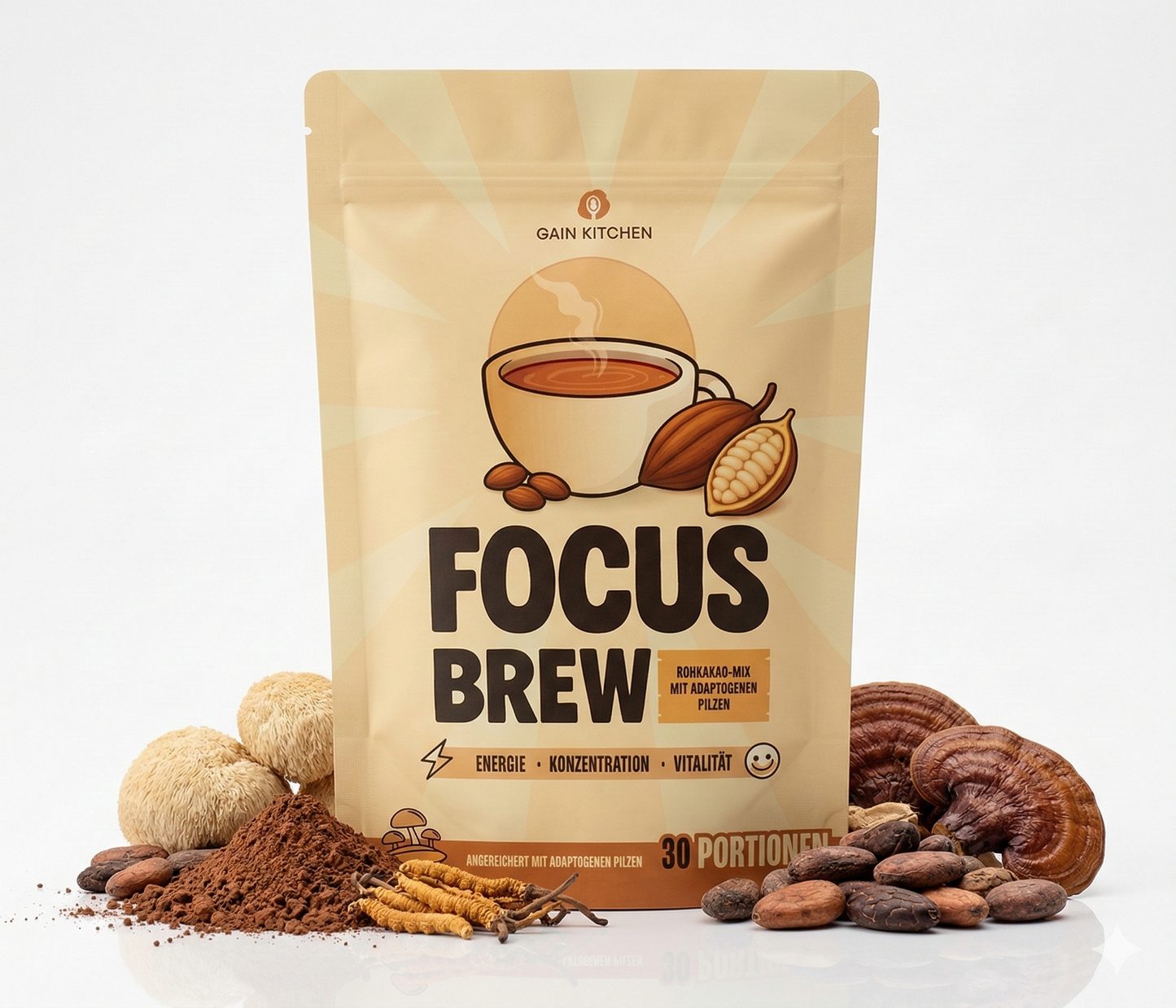 Focus Brew von Gain Kitchen – die natürliche Kaffee Alternative 210g