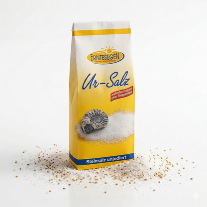 Natürliches Erntesegen Ur-Salz zum Backen, 1000g, naturbelassen, grob gemahlen, ideal zum Kochen und Backen.