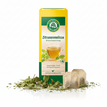 Frühstücks-Zitronenmelisse von Lebensbaum in Bio-Qualität, lose im Beutel, frische grüne Blätter, ideal für Tee und Getränke