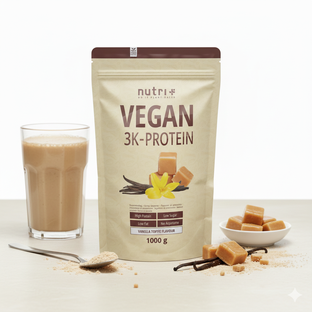 Nutri+ Veganes 3K Eiweißpulver 1000g - fit and life shop