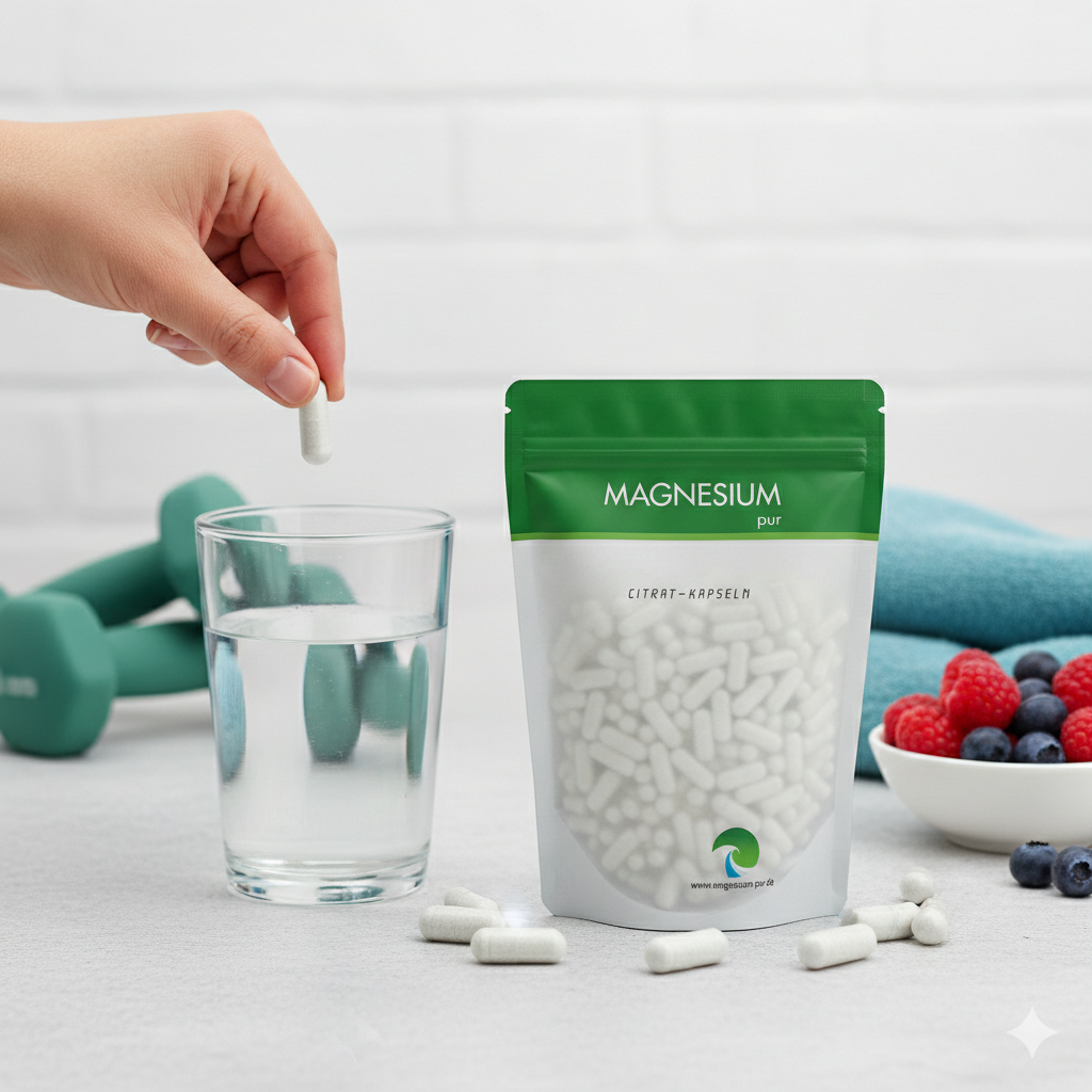 Magnesium Pur - 500 Kapseln Magnesium citrat Citrat Pur vegan