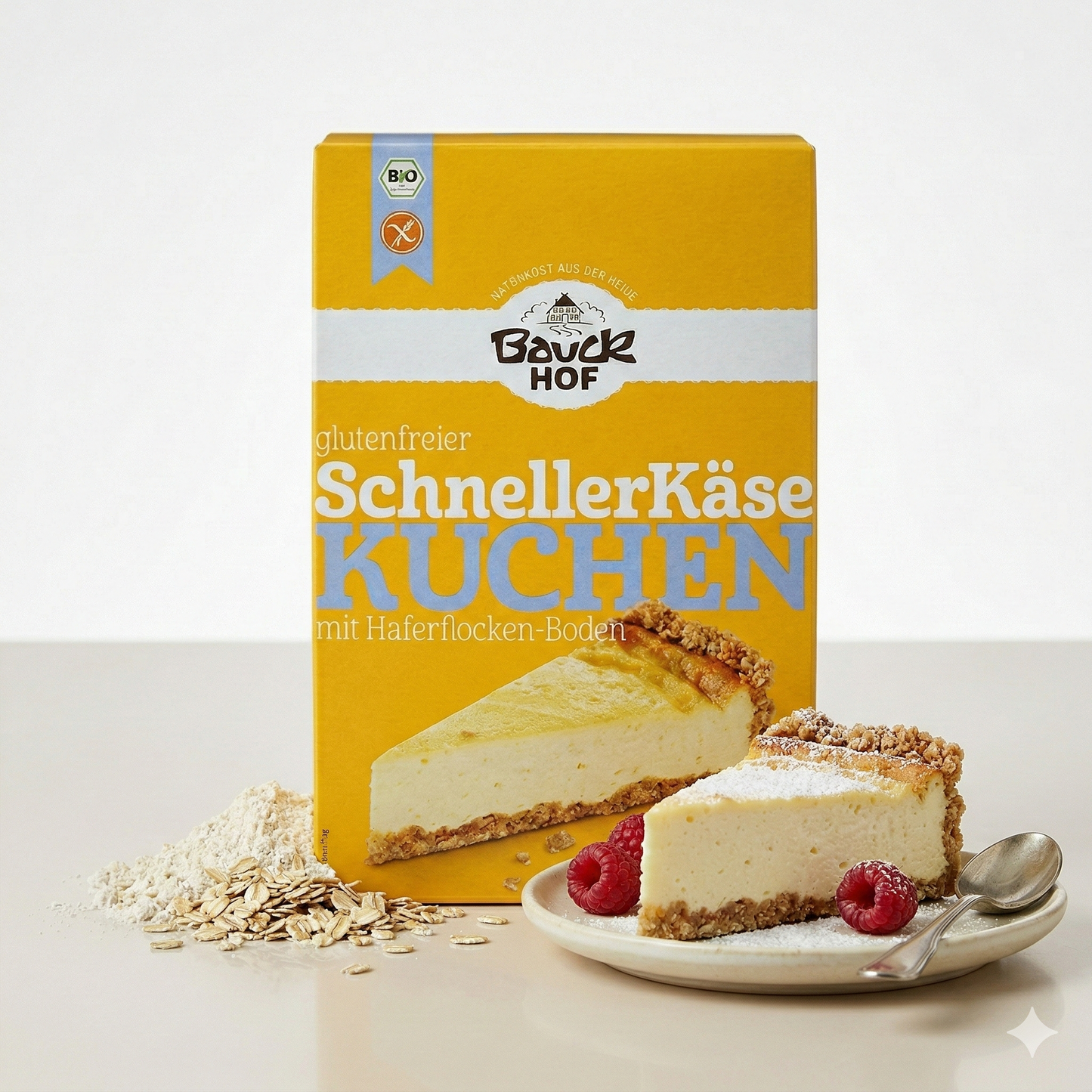 Bauckhof Der schnelle Käsekuchen - bio Backmischung - glutenfrei 485g