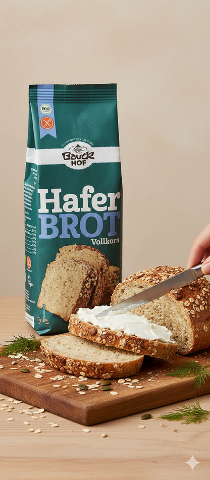 Bauckhof Bio Haferbrot Brotbackmischung, glutenfrei, 500 g - fit and life shop