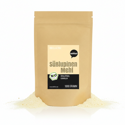 Wohltuer Bio Süßlupinenmehl, 1000g, Backen, feines Lupinenmehl in einer Packung, ideal für gesunde Backrezepte