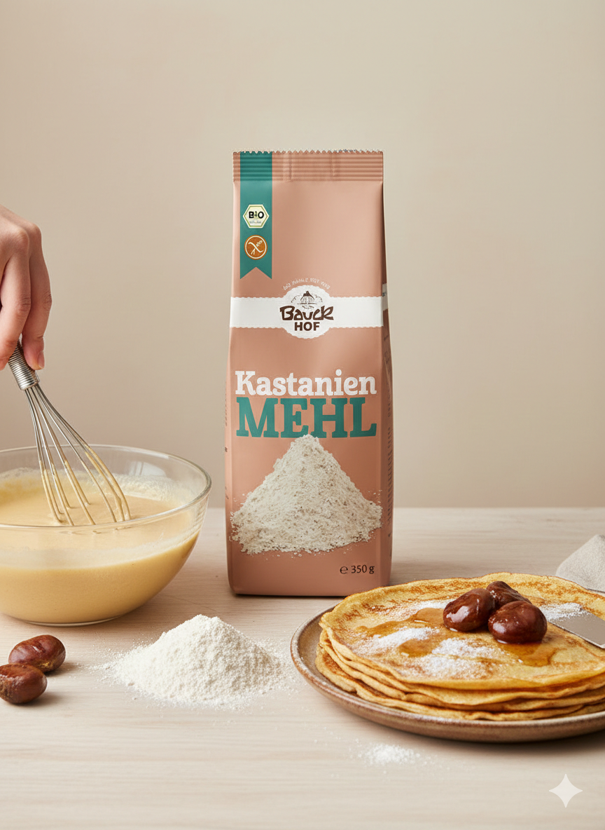 Bauckhof Bio Kastanienmehl glutenfrei 350g - fit and life shop