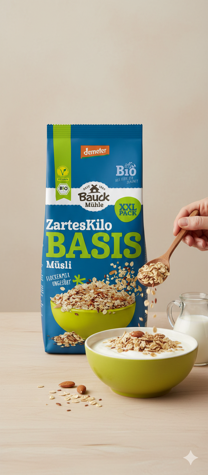 Bauck Bio Zarte Kilo - Basis Müsli, 1 kg - fit and life shop
