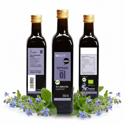Wohltuer Bio Borretschöl Nativ gepresst und 100% rein Natur pur 250ml