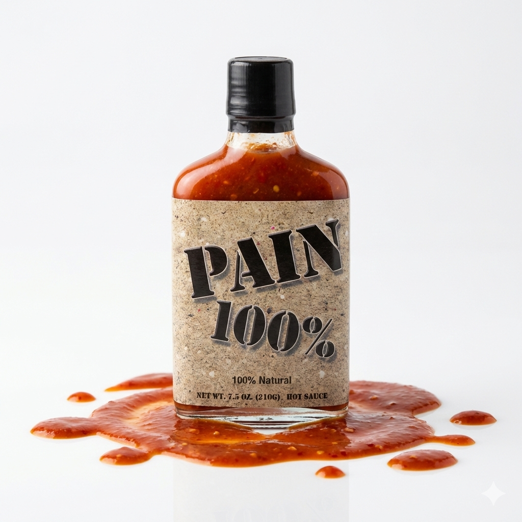 Original Juan Schmerz scharfe Soße, 100 % scharf, für Kochen, in 210 g Flasche, scharfe Würzsauce von Juan