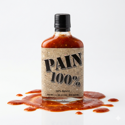 Original Juan Schmerz scharfe Soße, 100 % scharf, für Kochen, in 210 g Flasche, scharfe Würzsauce von Juan