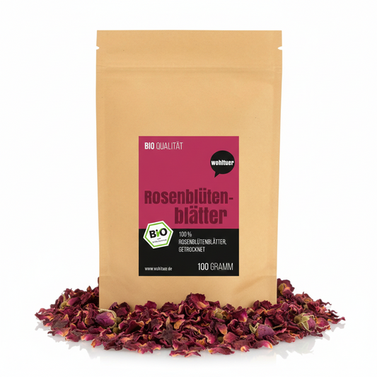 Wohltuer Bio Rosenblütenblätter Tee, Essenzen, Bädern, Küche 100g - fit and life shop