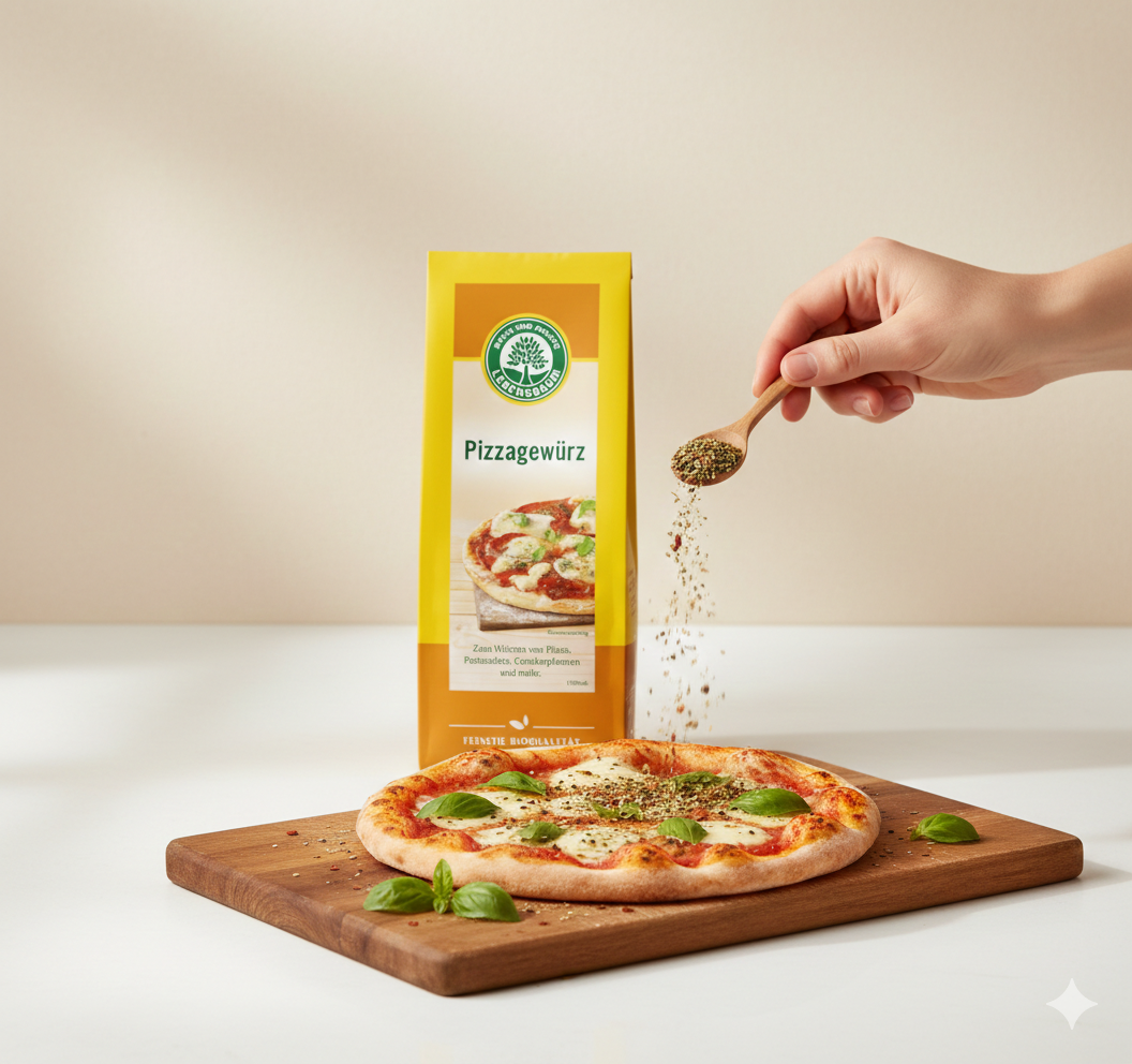 Lebensbaum Bio Pizzagewürz, 3x 30 g Gewürz-Mischung für Pizza, mit Kräutern und Gewürzen in Verpackung