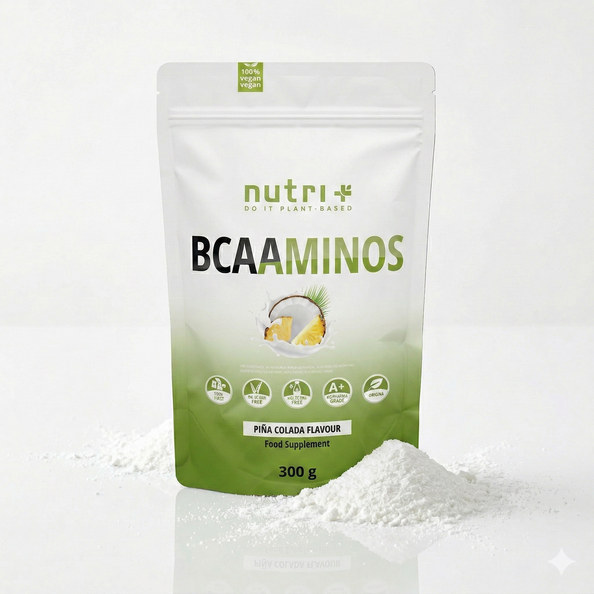 Nutri+ BCAA Aminosäuren Complex hochdosiert  Flavor (300g) - fit and life shop