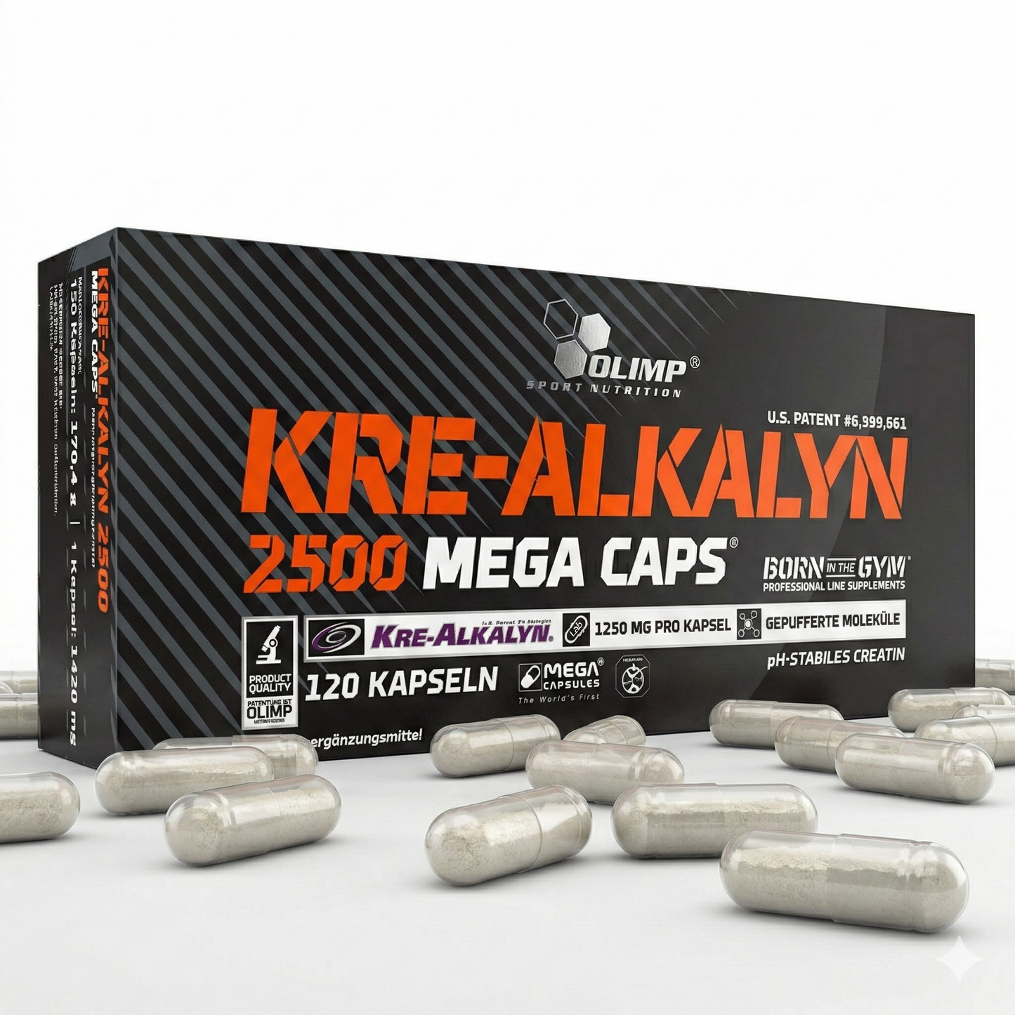 Olimp Kre-Alkalyn® 2500 Mega Caps, alkalisches Creatin, 120 Kapseln, antioxidative Nahrungsergänzung in Kapselform