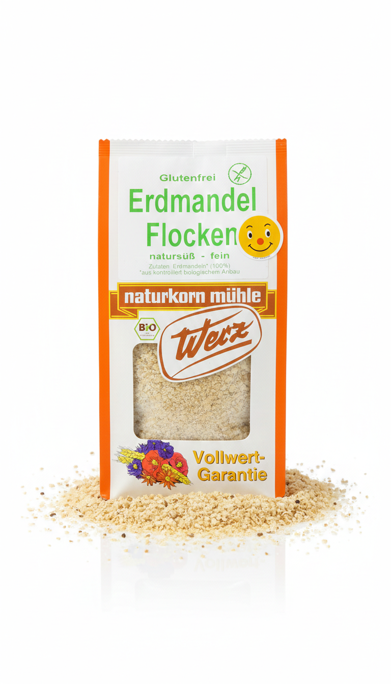 Werz Erdmandel-Flocken glutenfrei 1er Pack (1 x 250 g Packung) - Bio … - fit and life shop
