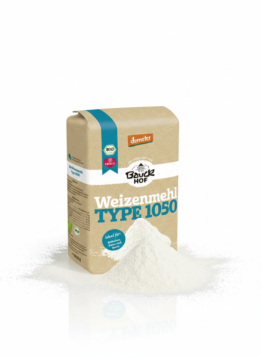 Bauckhof Bio Weizenmehl Typ 1050, 1kg - fit and life shop