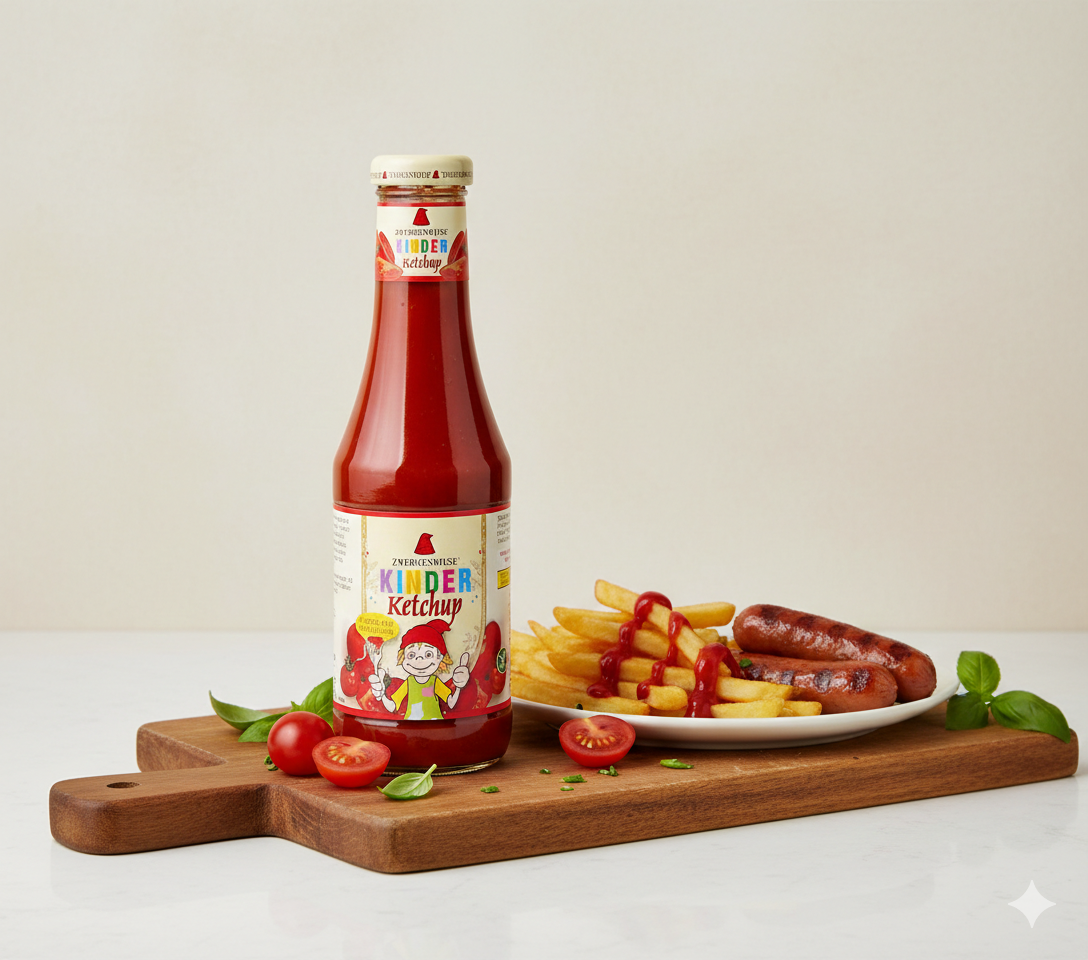 Zwergenwiese Bio Kinder Ketchup mit Apfelsüße, 500ml - fit and life shop