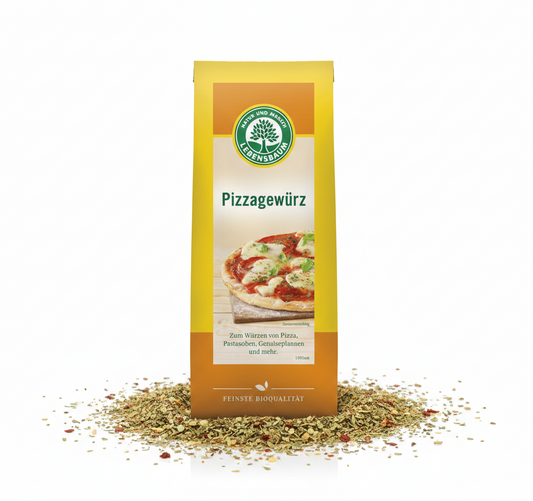 Lebensbaum Bio Pizzagewürz, 3x 30 g, Gewürze für Pizza mit Kräutern und Gewürzen in Glasverpackung