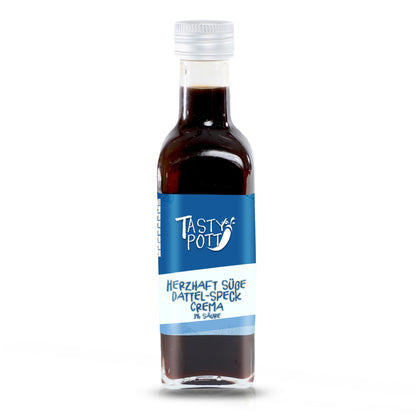 Herzhaft süße Dattel Speck Crema 100 ml Flasche von Tasty Pott