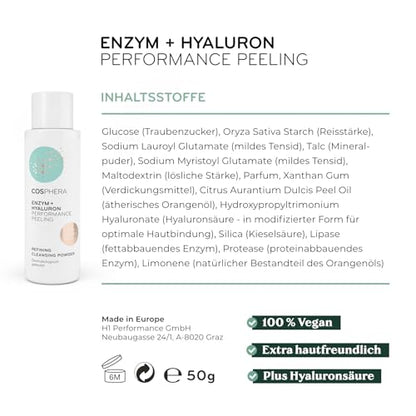 Hier sind alle Inhaltsstoffe des Produktes aufgelistet zu sehen, die Grammzahl und weitere Produktinformationen.
