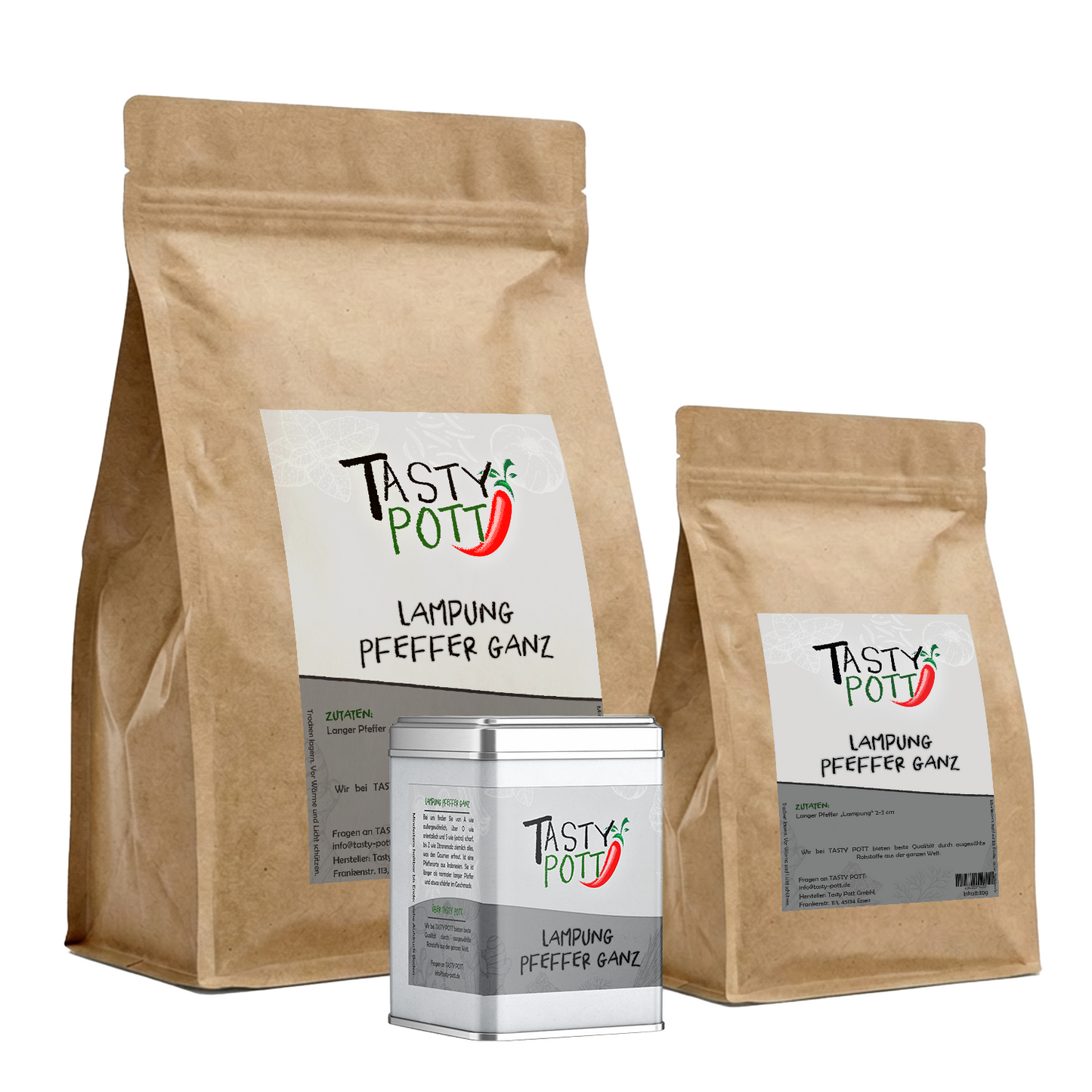 Tasty Pott Lampung Pfeffer ganz - Stangenpfeffer - im Beutel