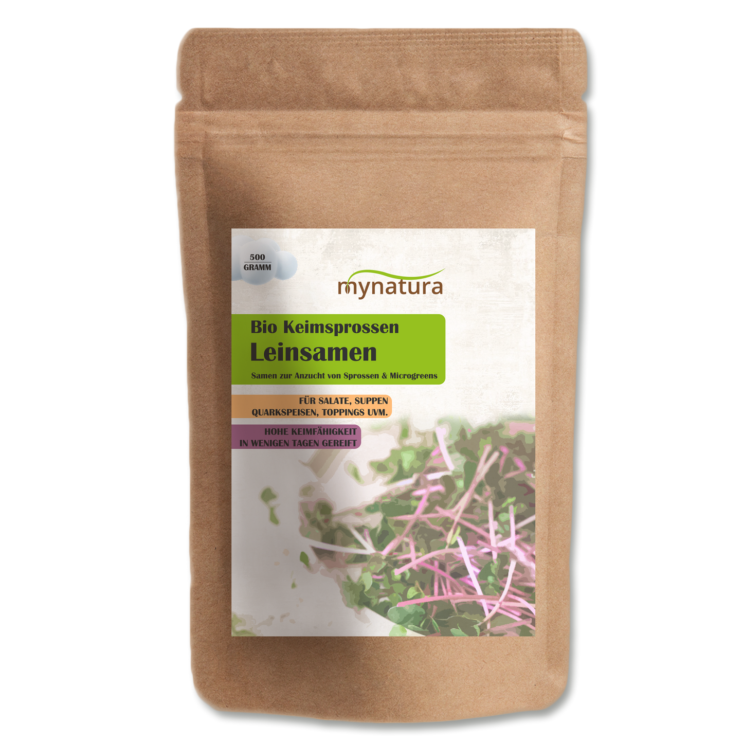 Mynatura Leinsamen Keimsprossen - 500g