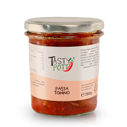 Tasty Pott Pasta Tonno Pastasoße - Thunfisch Sauce 290g Glas