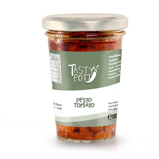 Pesto Tomato - Tomatenpesto  150g Glas Tasty Pott
