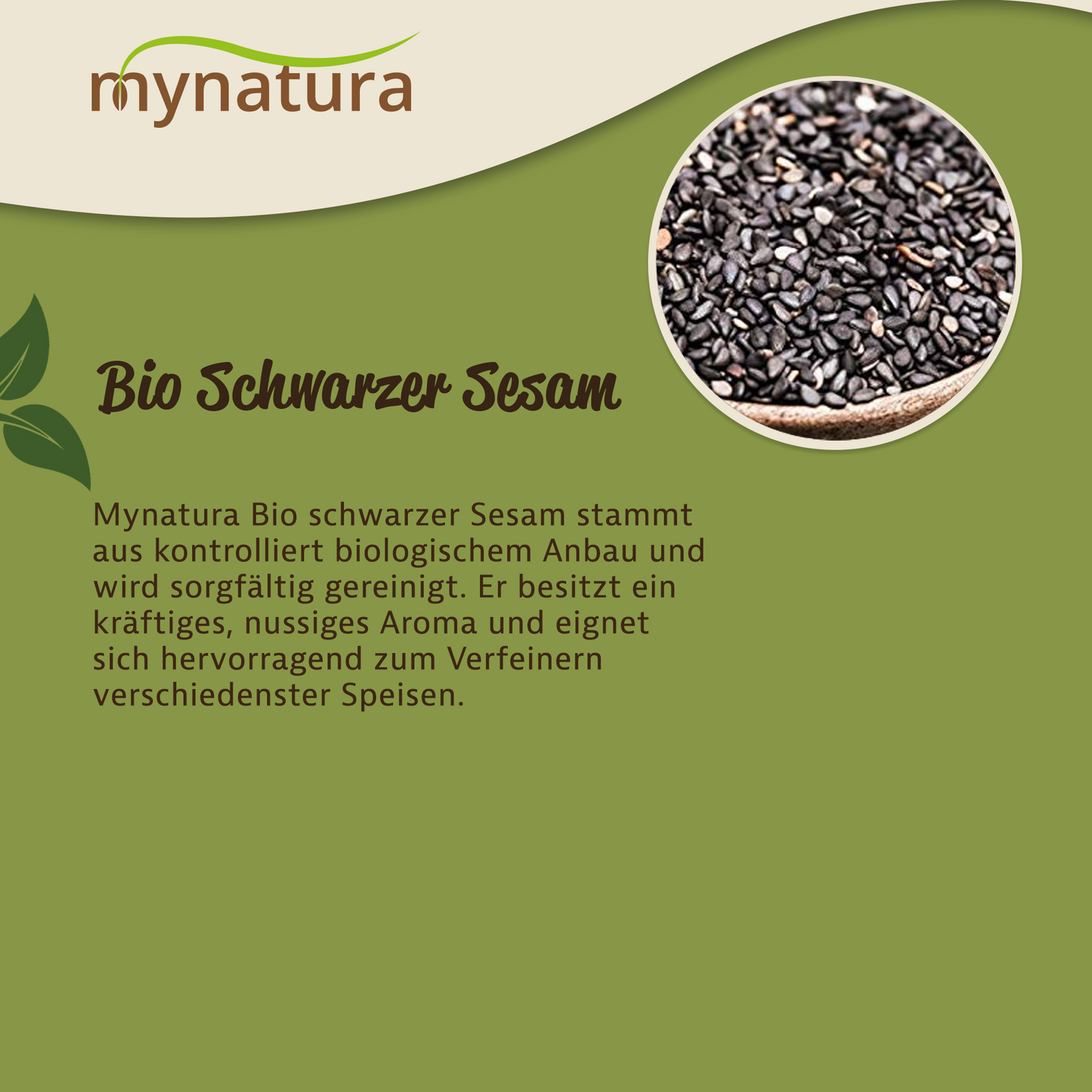 Mynatura Bio Schwarzer Sesam  – (1000g)