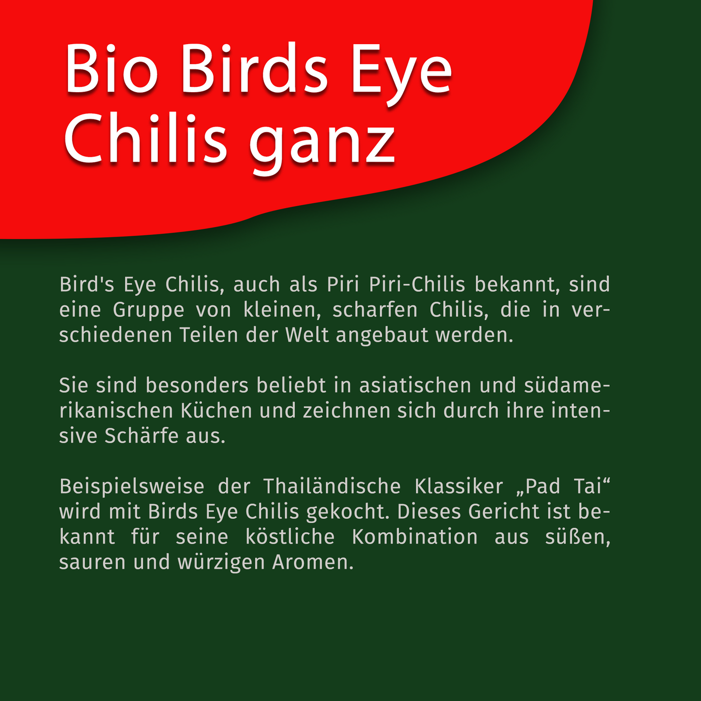 Tasty Pott Bio Birds Eye Chilis ganz, getrocknet - im Beutel