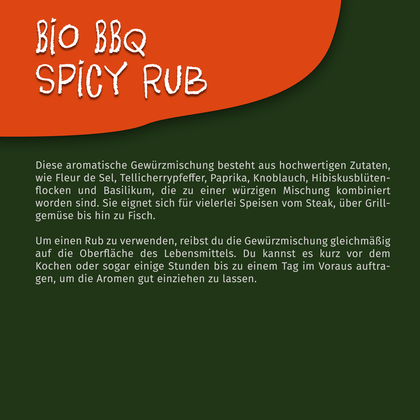 Tasty Pott Bio Spicy BBQ Rub Grillgewürz - im Beutel