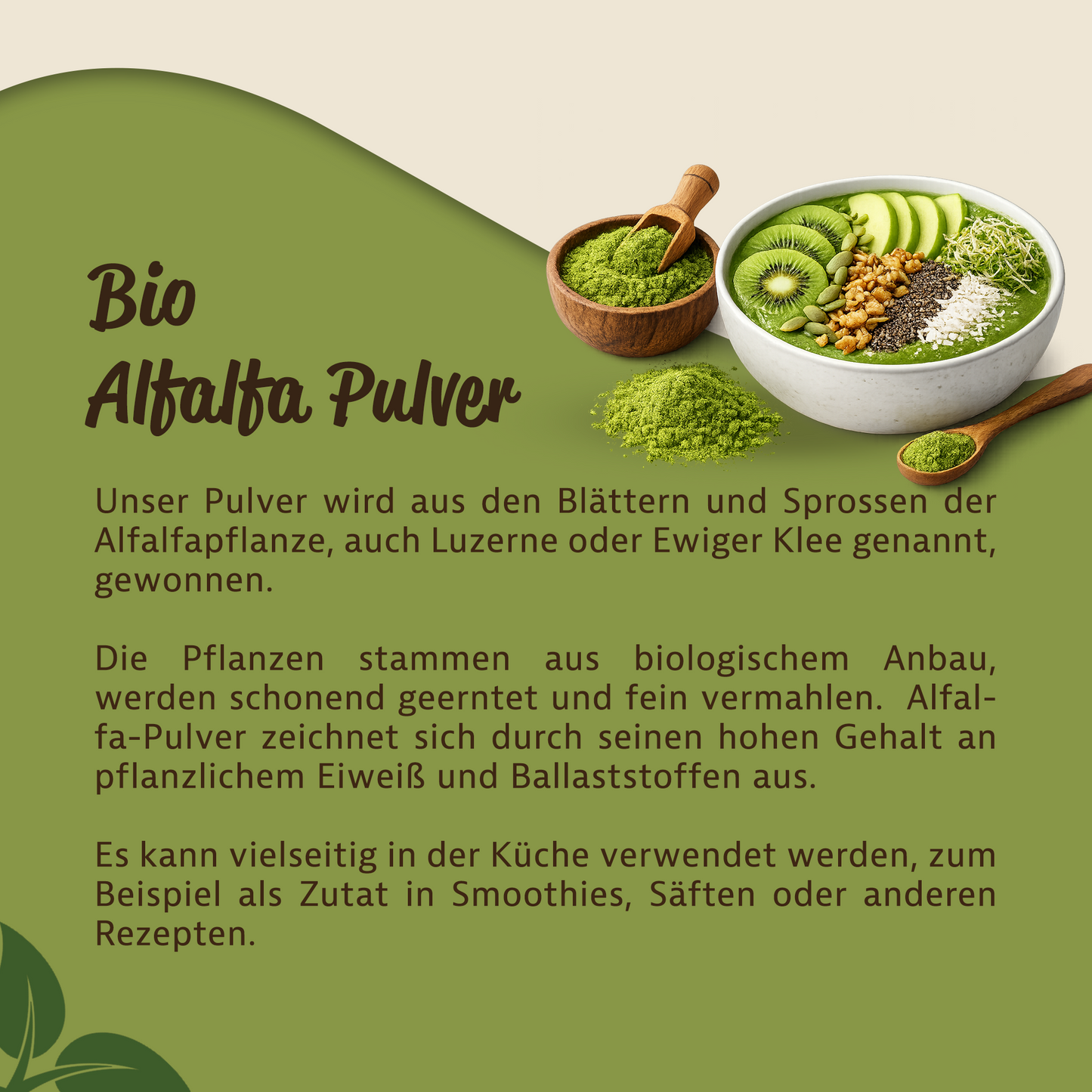 Mynatura Bio Alfalfa Pulver - (500g)