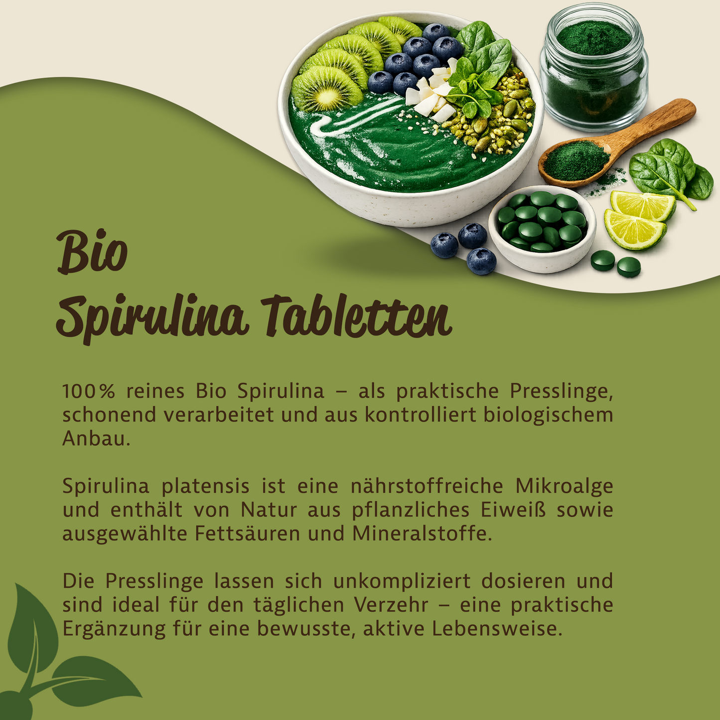 Mynatura Bio Spirulina Tabletten – 500g