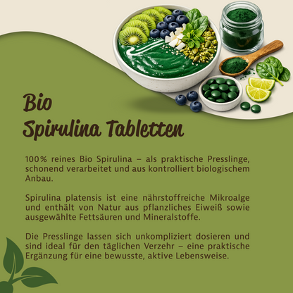 Mynatura Bio Spirulina Tabletten – 500g
