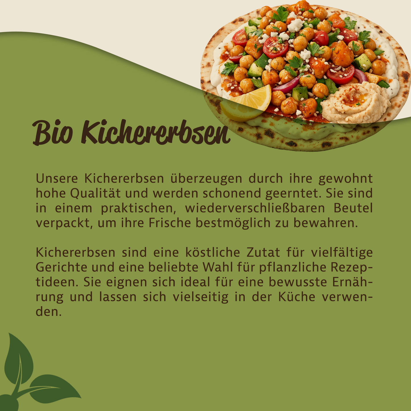 Mynatura Bio Kichererbsen, ganz 1kg Beutel