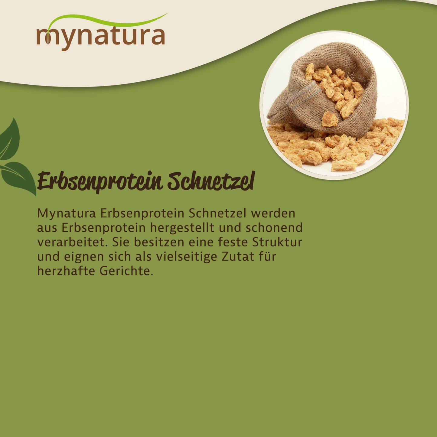 Mynatura Erbsenprotein Schnetzel - aus gelben Erbsen 600g