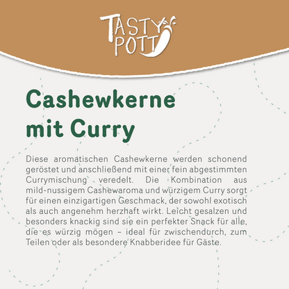 Tasty Pott Cashewkerne Curry geröstet und gesalzen - im Beutel