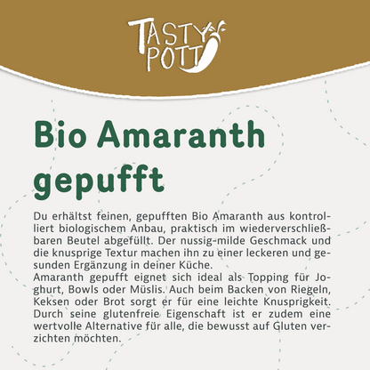 Tasty Pott Bio Amaranth gepufft - im Beutel