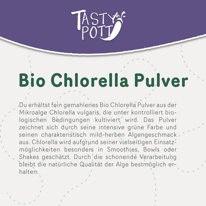 Tasty Pott Bio Chlorella Pulver - im Beutel