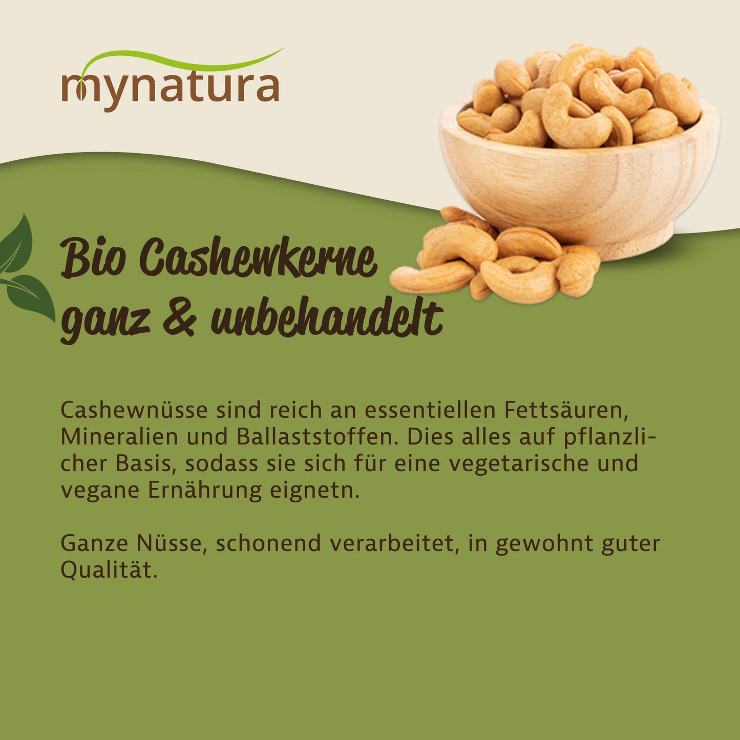 Mynatura Bio Cashewkerne – 1000g