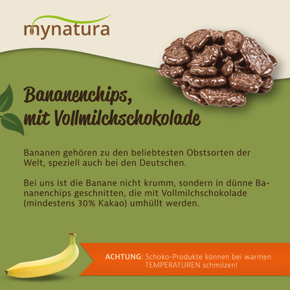 Mynatura  Bananenchips mit Vollmilchschokolade – ab 1000g - fit and life shop