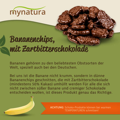 Mynatura Bio Bananenchips in Zartbitterschokolade – 1Kg
