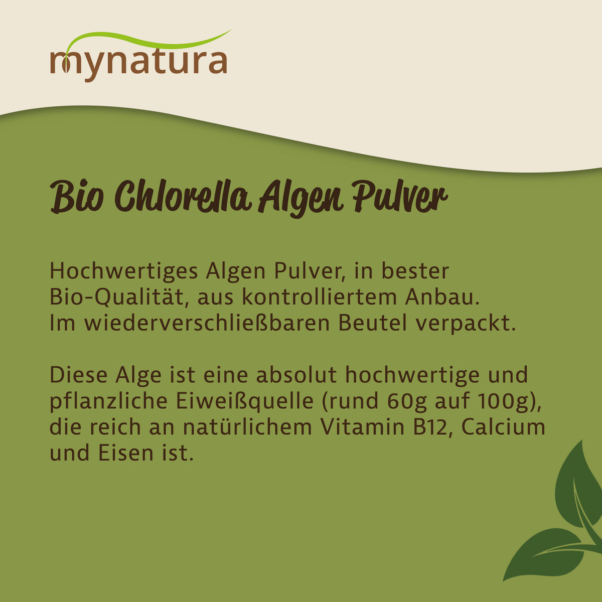 Mynatura Bio Chlorella Algenpulver – 250g — Abbildung 3