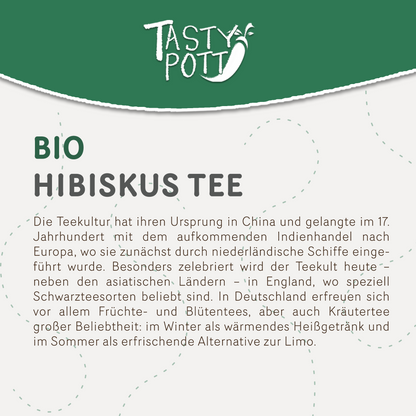 Hibiskusblüten Tee Bio getrocknete Hibiskusblüten - 20g Dose Tasty Pott - fit and life shop