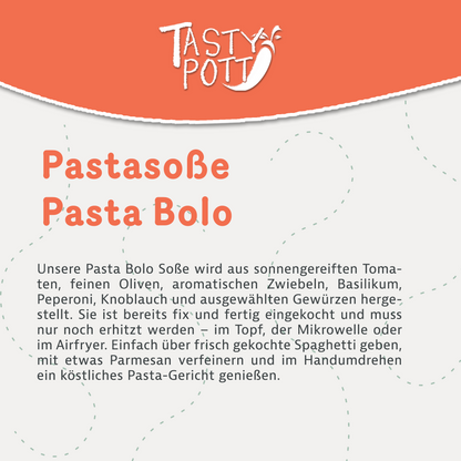 Tasty Pott Pasta Bolo Pastasoße 300g Glas - fit and life shop