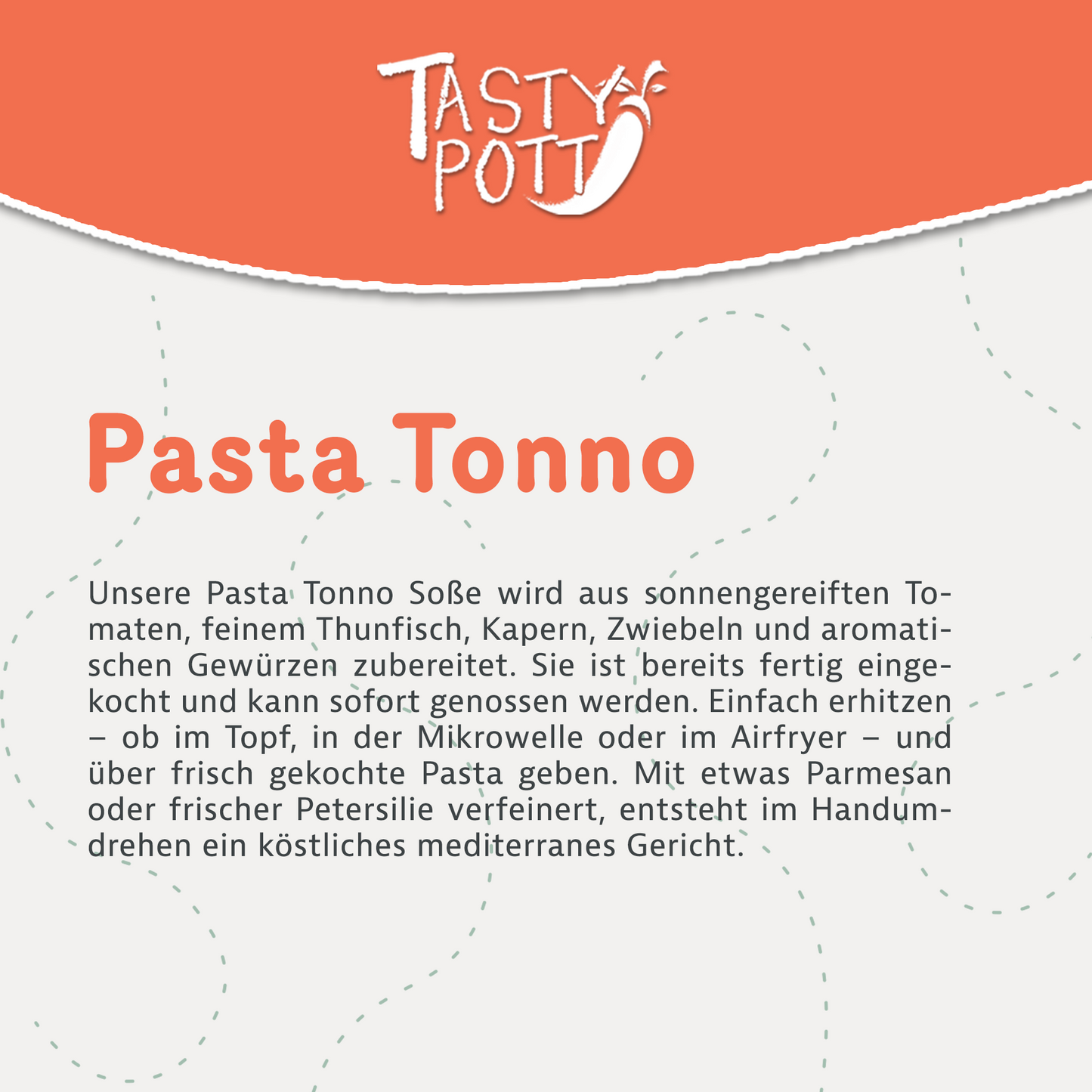 Pasta Tonno Pastasoße - Thunfisch Sauce - 290g Glas von Tasty Pott - fit and life shop